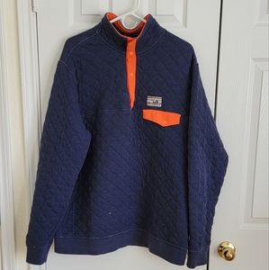 Patagonia Quilted Snap T 40th Anniversary Men's L in Navy and Orange
